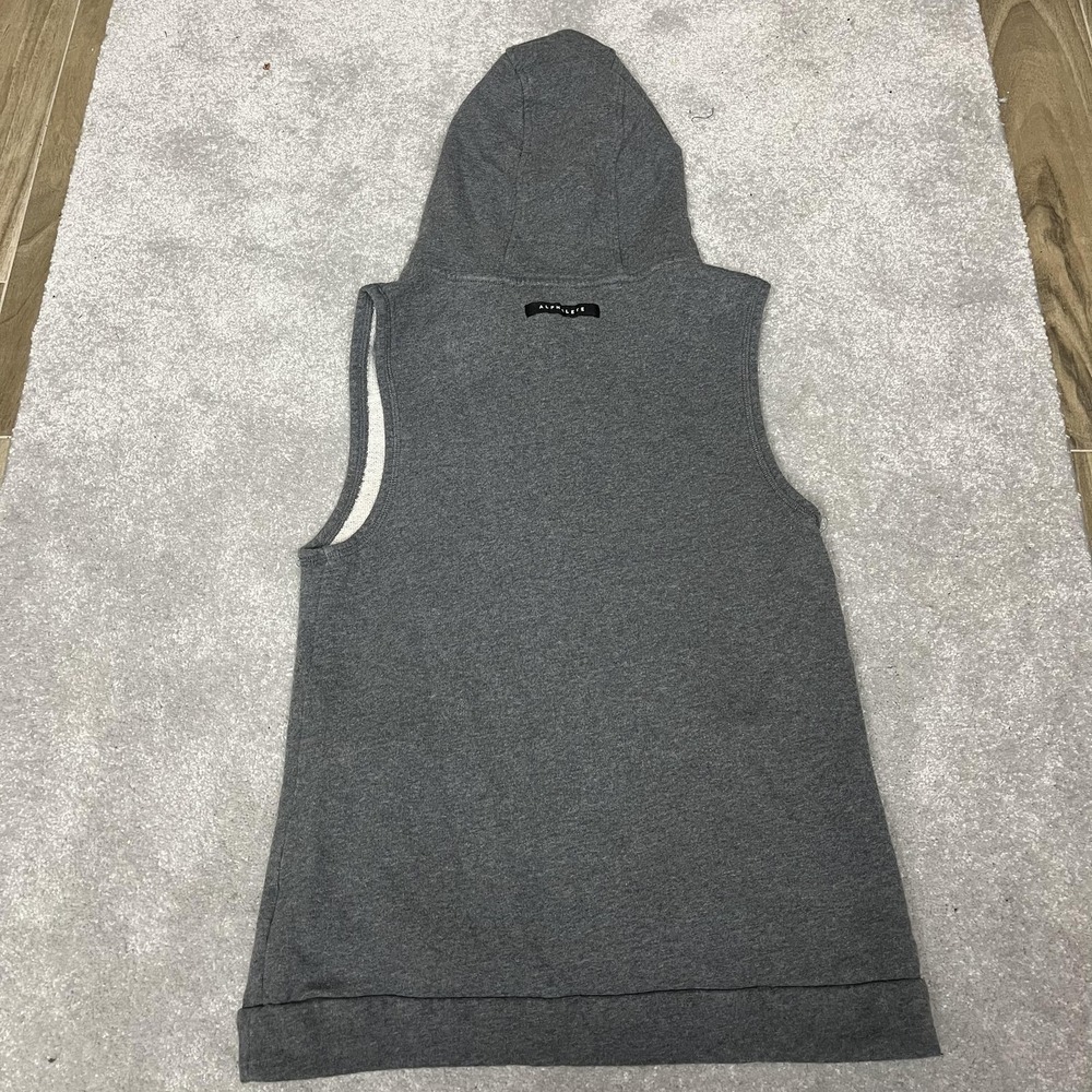 Alphalete Hoodie Mens Small Gray‎ Sleeveless Pullover Athletic Gym Workout Sport - Picture 6 of 7